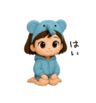 ヘアバンドボブの可愛い女の子。（個別スタンプ：30）