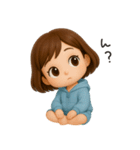 ヘアバンドボブの可愛い女の子。（個別スタンプ：31）