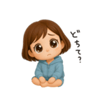 ヘアバンドボブの可愛い女の子。（個別スタンプ：32）