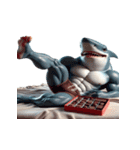 爆萌サメボクサー登場,（個別スタンプ：2）