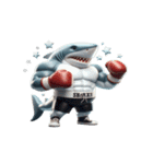 爆萌サメボクサー登場,（個別スタンプ：3）