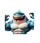 爆萌サメボクサー登場,（個別スタンプ：4）