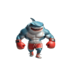 爆萌サメボクサー登場,（個別スタンプ：7）