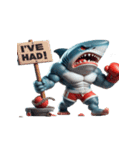 爆萌サメボクサー登場,（個別スタンプ：8）