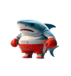 爆萌サメボクサー登場,（個別スタンプ：10）