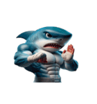 爆萌サメボクサー登場,（個別スタンプ：12）