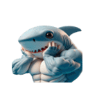 爆萌サメボクサー登場,（個別スタンプ：14）