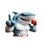 爆萌サメボクサー登場,（個別スタンプ：17）