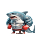 爆萌サメボクサー登場,（個別スタンプ：18）