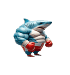 爆萌サメボクサー登場,（個別スタンプ：19）