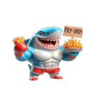 爆萌サメボクサー登場,（個別スタンプ：22）