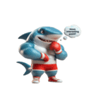 爆萌サメボクサー登場,（個別スタンプ：26）