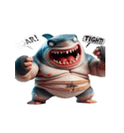 爆萌サメボクサー登場,（個別スタンプ：27）