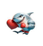 爆萌サメボクサー登場,（個別スタンプ：29）