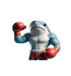 爆萌サメボクサー登場,（個別スタンプ：32）