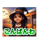 ハロウィンパン列車（個別スタンプ：35）