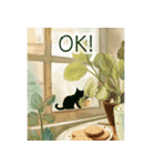 猫とカフェと日常---Cat and Café---（個別スタンプ：3）