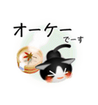 色々な猫16-1 短毛-立ち耳-黒白（個別スタンプ：28）