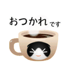 色々な猫16-2 短毛-垂れ耳-黒白（個別スタンプ：9）