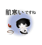 色々な猫16-2 短毛-垂れ耳-黒白（個別スタンプ：22）