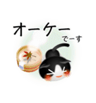 色々な猫16-2 短毛-垂れ耳-黒白（個別スタンプ：28）