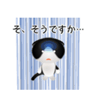 色々な猫16-2 短毛-垂れ耳-黒白（個別スタンプ：36）
