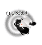 色々な猫16-4 長毛-垂れ耳-黒白（個別スタンプ：35）