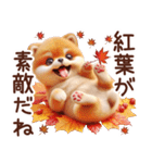 3D ポメラニアンの秋（個別スタンプ：39）