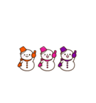 動く★雪だるまスタンプ5【超ちいさい】（個別スタンプ：1）