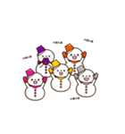 動く★雪だるまスタンプ5【超ちいさい】（個別スタンプ：12）