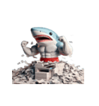 ボクシングサメの日常メルトダウンショー,（個別スタンプ：4）