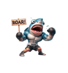 ボクシングサメの日常メルトダウンショー,（個別スタンプ：12）