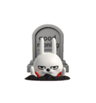 動く 3D擦れうさぎ5（個別スタンプ：1）