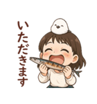 女の子と小鳥 秋がいっぱい♪（個別スタンプ：22）