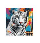 ホワイトタイガーの新日常12（個別スタンプ：3）