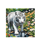 ホワイトタイガーの新日常12（個別スタンプ：9）