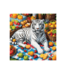 ホワイトタイガーの新日常12（個別スタンプ：11）