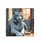 ホワイトタイガーの新日常12（個別スタンプ：12）