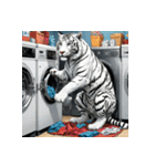 ホワイトタイガーの新日常12（個別スタンプ：14）