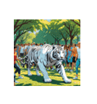 ホワイトタイガーの新日常12（個別スタンプ：16）