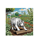 ホワイトタイガーの新日常12（個別スタンプ：17）