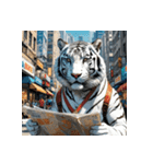 ホワイトタイガーの新日常12（個別スタンプ：18）