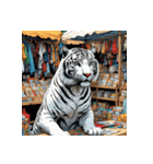 ホワイトタイガーの新日常12（個別スタンプ：19）