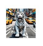 ホワイトタイガーの新日常12（個別スタンプ：20）