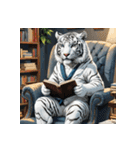 ホワイトタイガーの新日常12（個別スタンプ：23）