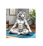 ホワイトタイガーの新日常12（個別スタンプ：25）