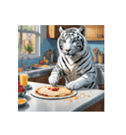 ホワイトタイガーの新日常12（個別スタンプ：27）