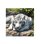 ホワイトタイガーの新日常12（個別スタンプ：29）