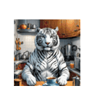 ホワイトタイガーの新日常12（個別スタンプ：30）