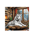 ホワイトタイガーの新日常12（個別スタンプ：36）